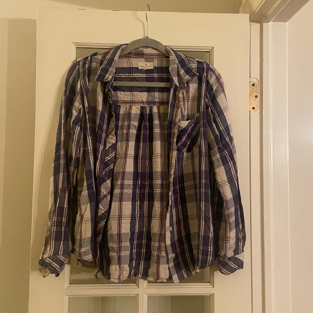 Blue and white flannel, small, Thread and Supply